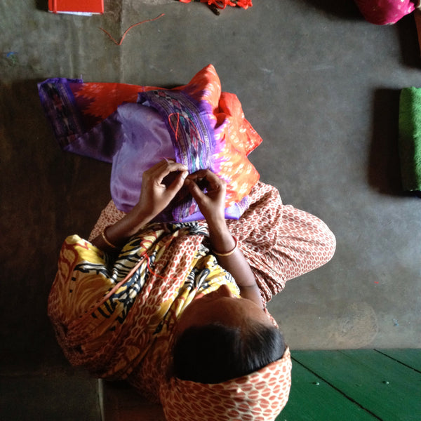 Making a Kantha Silk Scarf/Shawl