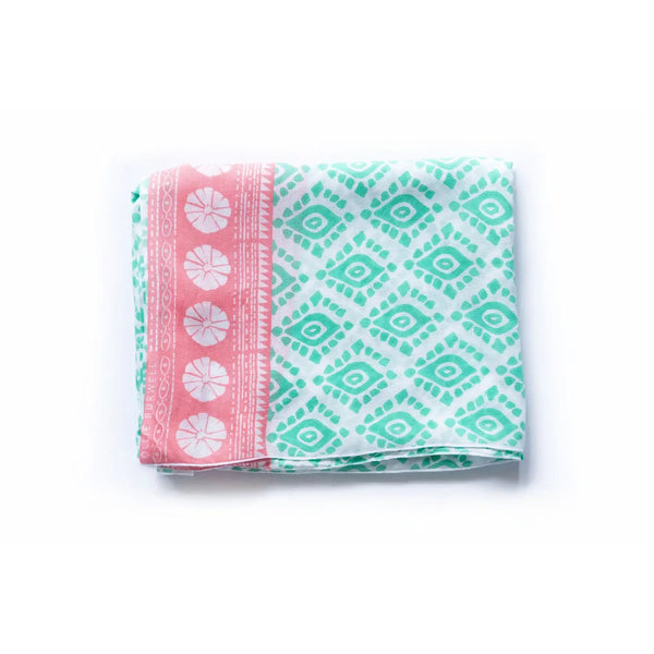 Olive- Hand Printed Sarong / shawl