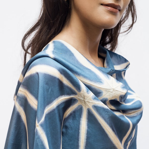 Grace - Itajime Silk Scarf