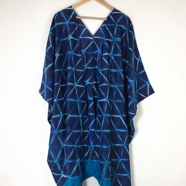 Blue Pure Silk Robe 