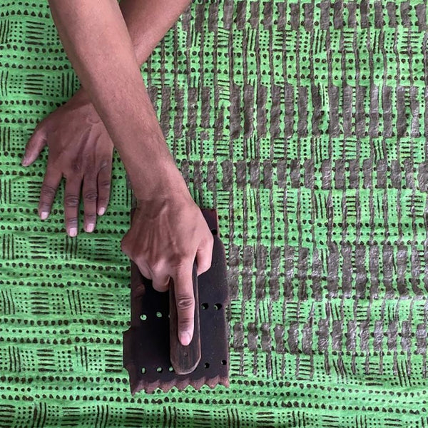 Dabu - Hand Block printed, ultra soft hand woven cotton